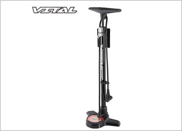자전거 스탠드 펌프 바이탈 기어6 VITAL GEAR6 (대형게이지, 스틸)